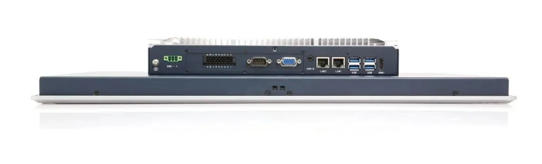 EPC-W2122B 工业触控一体机 - 前面板 I/O 接口布局图